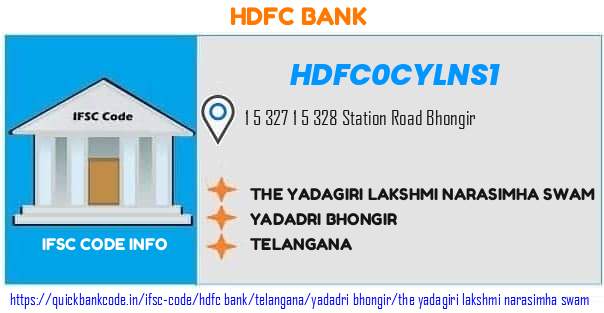 Hdfc Bank The Yadagiri Lakshmi Narasimha Swam HDFC0CYLNS1 IFSC Code