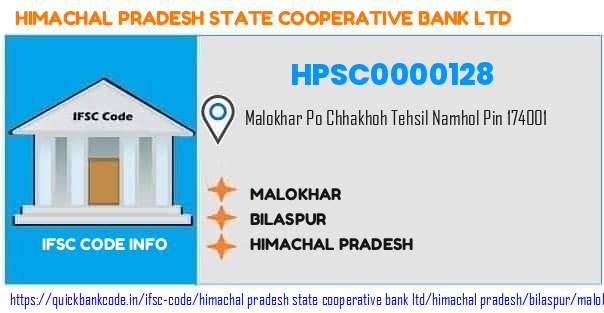 Himachal Pradesh State Cooperative Bank Malokhar HPSC0000128 IFSC Code