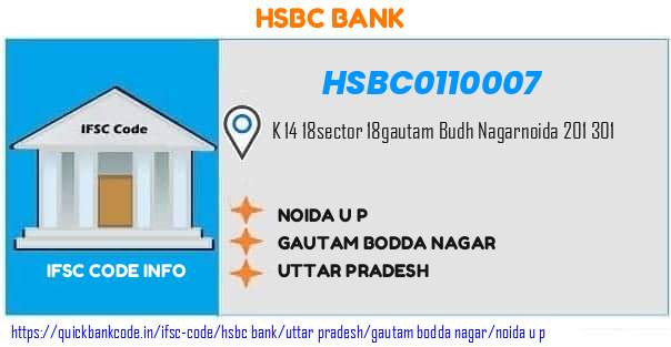 Hsbc Bank Noida U P HSBC0110007 IFSC Code