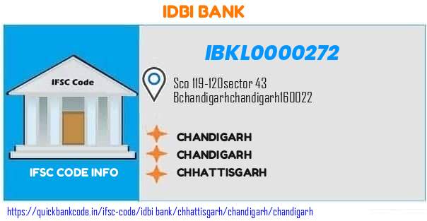 Idbi Bank Chandigarh IBKL0000272 IFSC Code