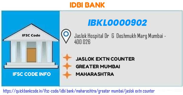 Idbi Bank Jaslok Extn Counter IBKL0000902 IFSC Code