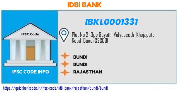 Idbi Bank Bundi IBKL0001331 IFSC Code