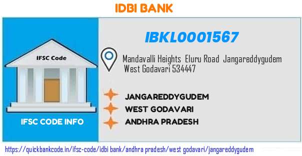 Idbi Bank Jangareddygudem IBKL0001567 IFSC Code