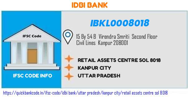 Idbi Bank Retail Assets Centre Sol 8018 IBKL0008018 IFSC Code