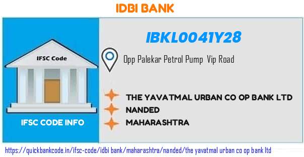 Idbi Bank The Yavatmal Urban Co Op Bank  IBKL0041Y28 IFSC Code