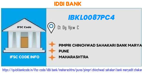Idbi Bank Pimpri Chinchwad Sahakari Bank Maryadit Chakan IBKL0087PC4 IFSC Code