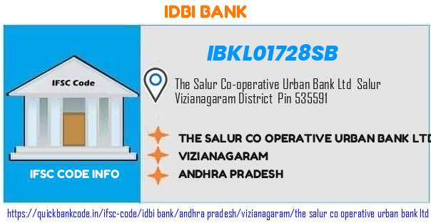 Idbi Bank The Salur Co Operative Urban Bank  IBKL01728SB IFSC Code