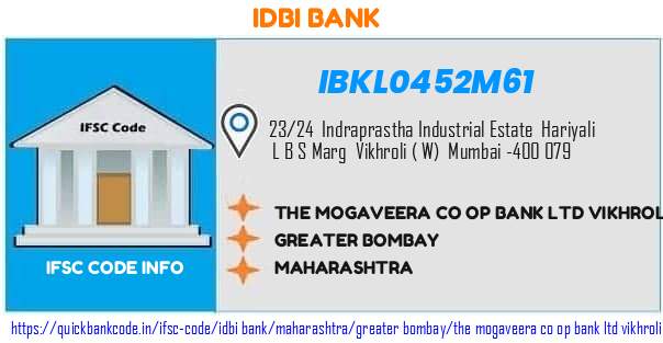 Idbi Bank The Mogaveera Co Op Bank  Vikhroli Branch IBKL0452M61 IFSC Code