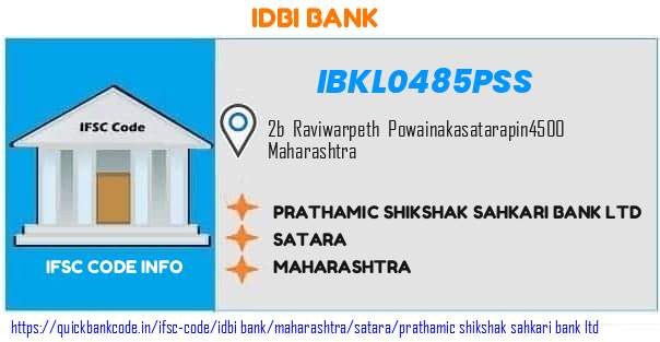 Idbi Bank Prathamic Shikshak Sahkari Bank  IBKL0485PSS IFSC Code