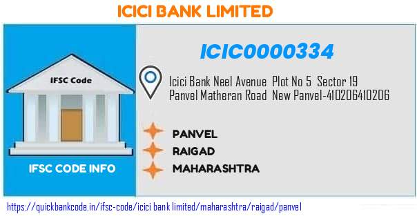 Icici Bank Panvel ICIC0000334 IFSC Code