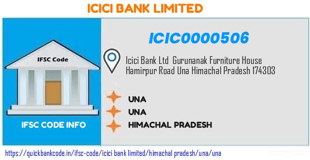 Icici Bank Una ICIC0000506 IFSC Code