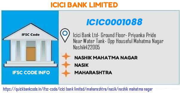 Icici Bank Nashik Mahatma Nagar ICIC0001088 IFSC Code