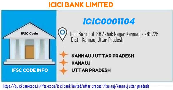 Icici Bank Kannauj Uttar Pradesh ICIC0001104 IFSC Code