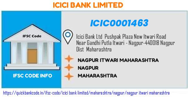 ICIC0001463 ICICI Bank. NAGPURITWARI, MAHARASHTRA