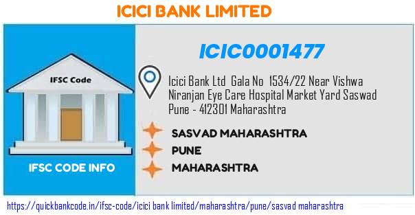 Icici Bank Sasvad Maharashtra ICIC0001477 IFSC Code