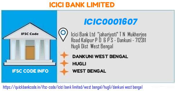 Icici Bank Dankuni West Bengal ICIC0001607 IFSC Code