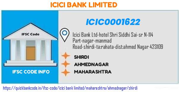Icici Bank Shirdi ICIC0001622 IFSC Code