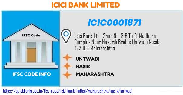 Icici Bank Untwadi ICIC0001871 IFSC Code