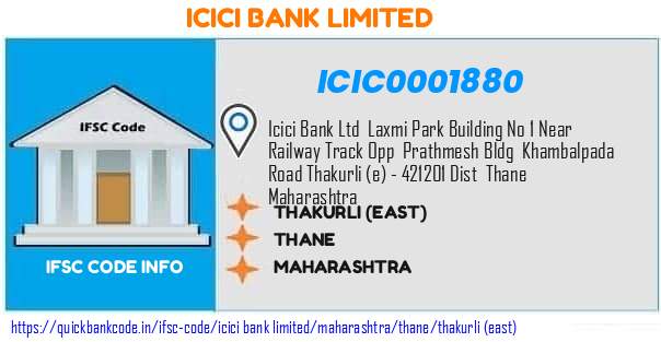Icici Bank Thakurli east ICIC0001880 IFSC Code