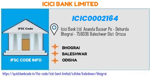 Icici Bank Bhograi ICIC0002164 IFSC Code