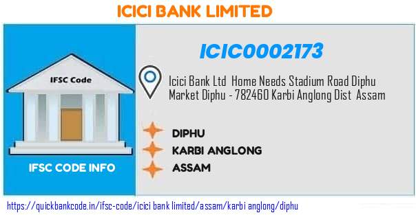 Icici Bank Diphu ICIC0002173 IFSC Code
