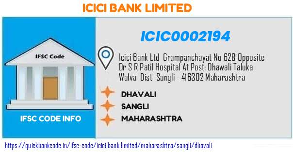 Icici Bank Dhavali ICIC0002194 IFSC Code