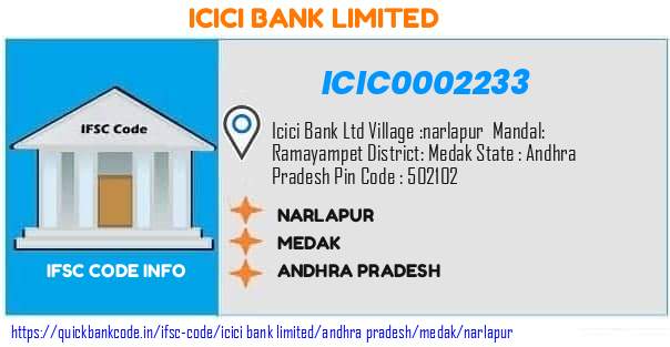Icici Bank Narlapur ICIC0002233 IFSC Code