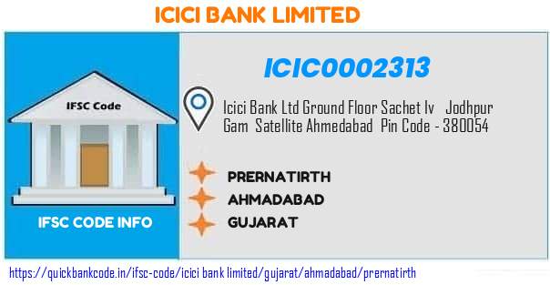 Icici Bank Prernatirth ICIC0002313 IFSC Code