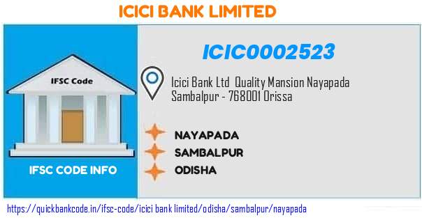 Icici Bank Nayapada ICIC0002523 IFSC Code