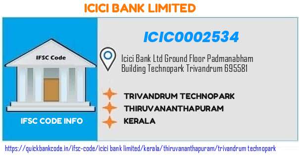 Icici Bank Trivandrum Technopark ICIC0002534 IFSC Code