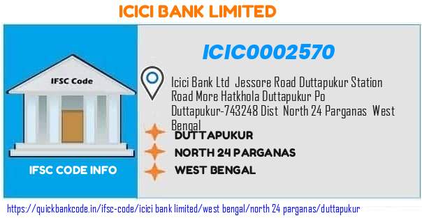 Icici Bank Duttapukur ICIC0002570 IFSC Code