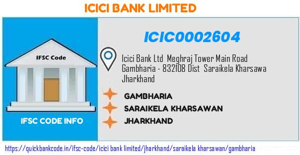 ICIC0002604 ICICI Bank. GAMBHARIA