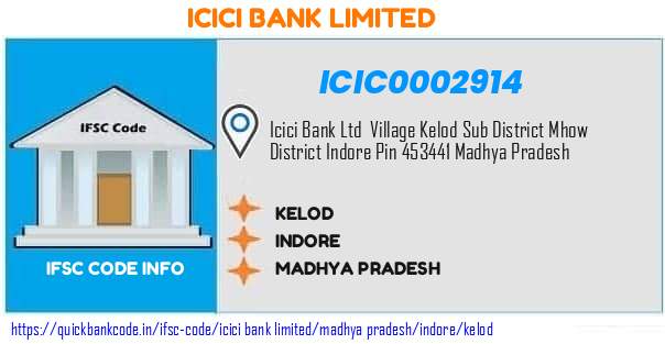 Icici Bank Kelod ICIC0002914 IFSC Code