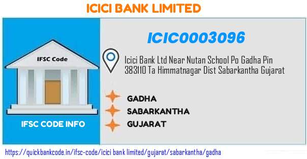 Icici Bank Gadha ICIC0003096 IFSC Code