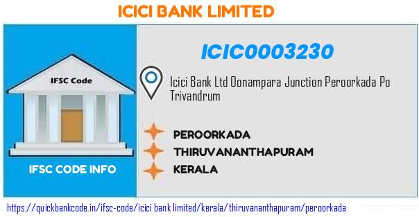 ICIC0003230 ICICI Bank. PEROORKADA