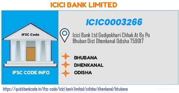 ICIC0003266 ICICI Bank. BHUBANA