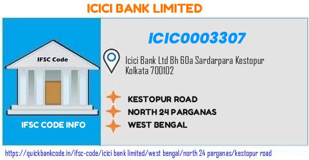 Icici Bank Kestopur Road ICIC0003307 IFSC Code