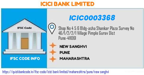 Icici Bank New Sanghvi ICIC0003368 IFSC Code