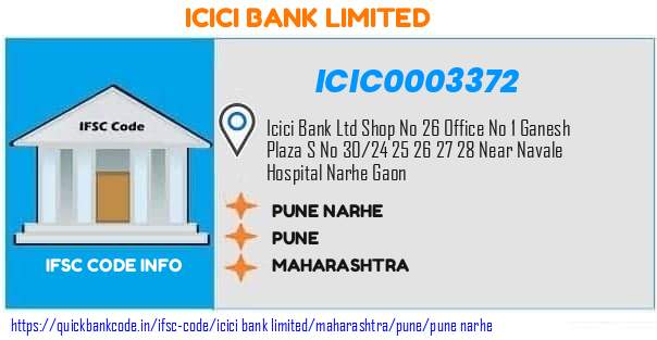 Icici Bank Pune Narhe ICIC0003372 IFSC Code