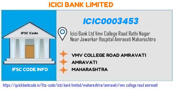 Icici Bank Vmv College Road Amravati ICIC0003453 IFSC Code