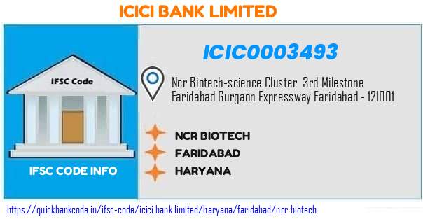 Icici Bank Ncr Biotech ICIC0003493 IFSC Code