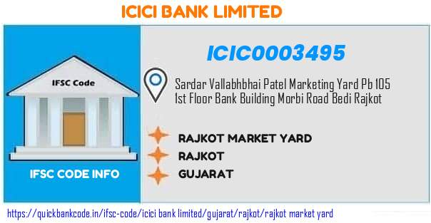 Icici Bank Rajkot Market Yard ICIC0003495 IFSC Code
