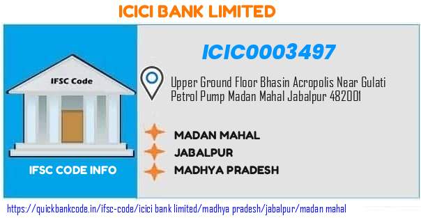 Icici Bank Madan Mahal ICIC0003497 IFSC Code
