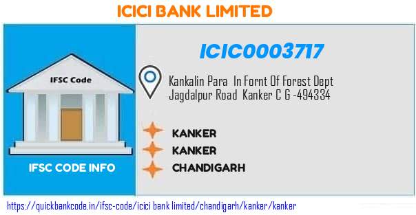Icici Bank Kanker ICIC0003717 IFSC Code