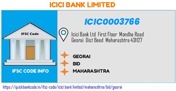 Icici Bank Georai ICIC0003766 IFSC Code