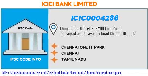 Icici Bank Chennai One It Park ICIC0004286 IFSC Code