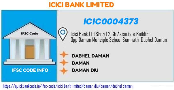 ICIC0004373 ICICI Bank. DABHEL DAMAN