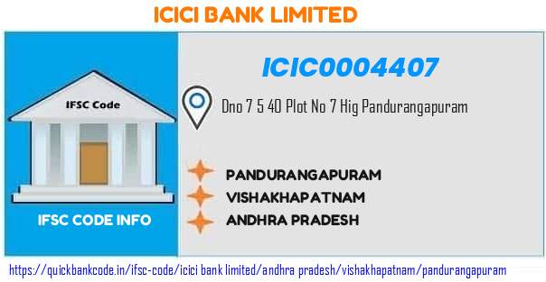Icici Bank Pandurangapuram ICIC0004407 IFSC Code