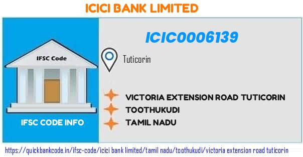 Icici Bank Victoria Extension Road Tuticorin ICIC0006139 IFSC Code