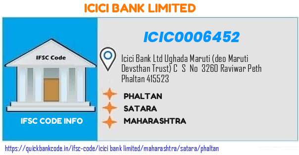 Icici Bank Phaltan ICIC0006452 IFSC Code